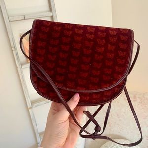 Vintage Bottega Veneta suede butterfly bag
